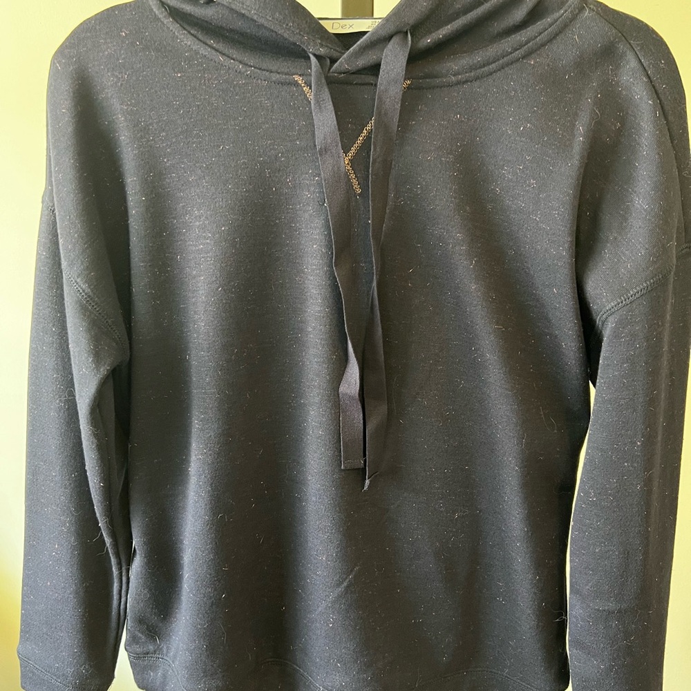 DEX Navy, Sparkly Hoodie NWOT